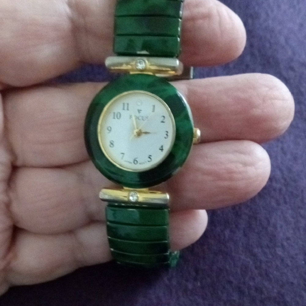 Focus Green and Gold Timepiece